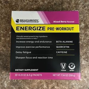 Beachbody mixed berry energize pre-workout
